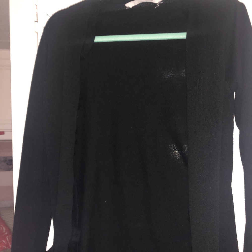 Black Ruffled Cardigan - Picture 1 of 3